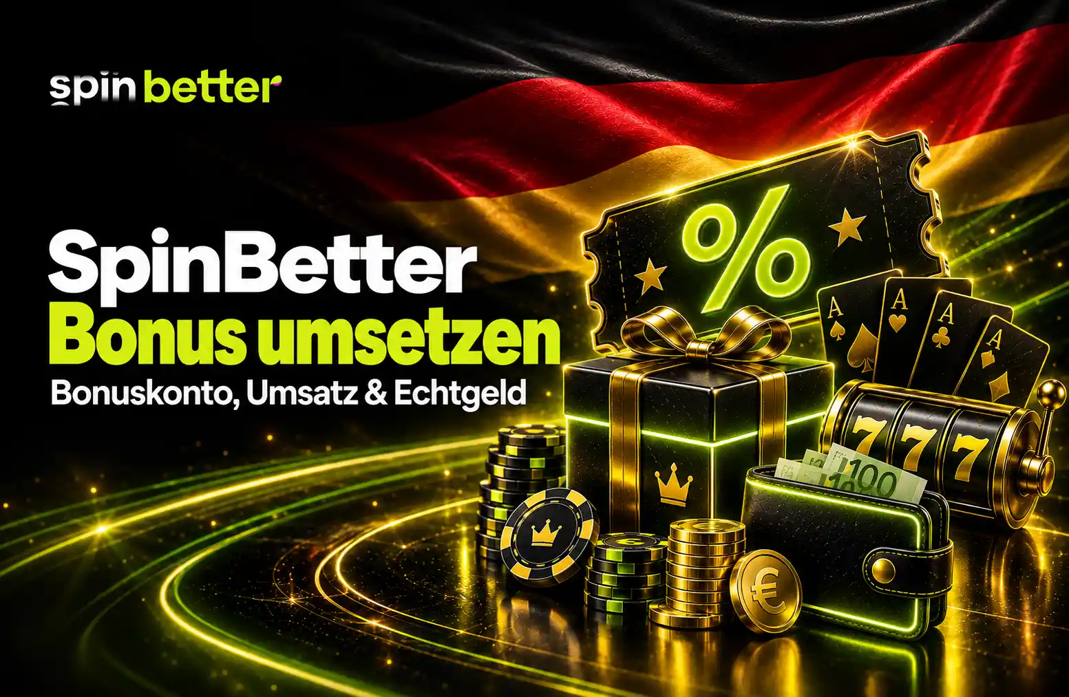 SpinBetter Bonuskonto mit Bonusumsatz und Casino-Guthaben